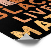 Black Lives Blm Human Rights Black History Month Poster (Ecke)