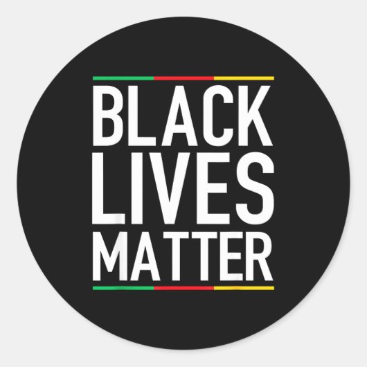 Black Lives Blm Human Rights Black History Month Runder Aufkleber (Vorderseite)