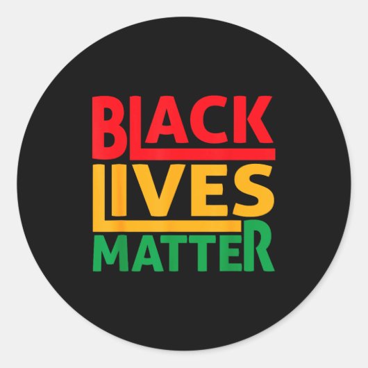 Black Lives Blm Human Rights Black History Month Runder Aufkleber (Vorderseite)