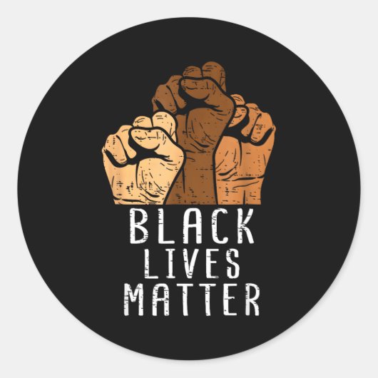 Black Lives Blm Human Rights Black History Month Runder Aufkleber (Vorderseite)