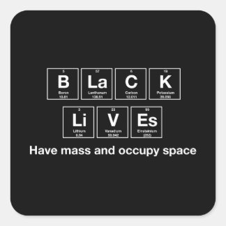 Black Lives - Chemische Symbole Glossy Stickers