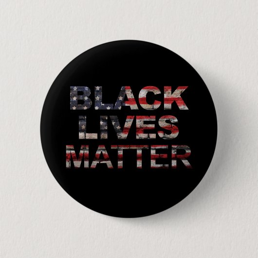Black Lives Materie | Amerikanische Flagge Button (Vorderseite)