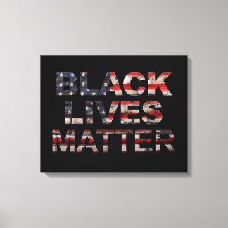 Black Lives Materie | Amerikanische Flagge Leinwanddruck