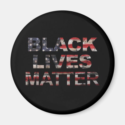 Black Lives Materie | Amerikanische Flagge Magnet (Vorne)