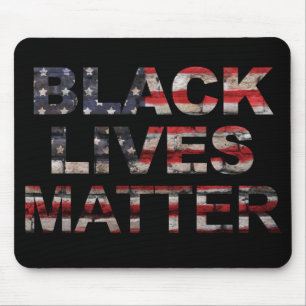 Black Lives Materie Amerikanische Flagge Mousepad