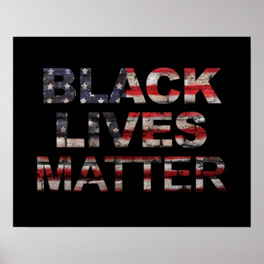 Black Lives Materie | Amerikanische Flagge Poster (Vorne)