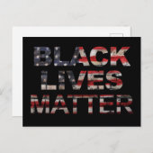 Black Lives Materie | Amerikanische Flagge Postkarte (Vorne/Hinten)