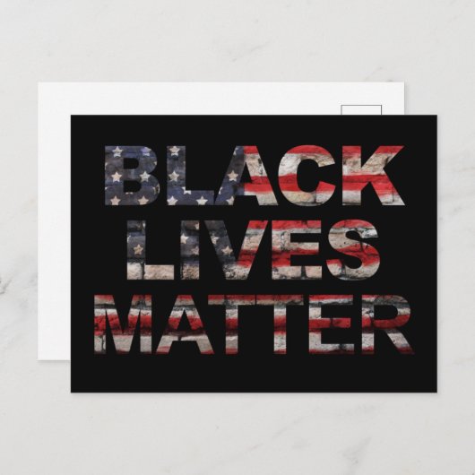 Black Lives Materie | Amerikanische Flagge Postkarte (Vorne/Hinten)