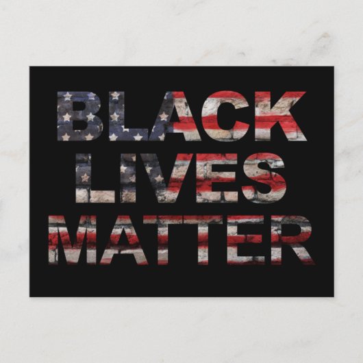 Black Lives Materie | Amerikanische Flagge Postkarte (Vorderseite)