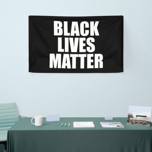 Black Lives Materie Banner (Messeveranstaltung)