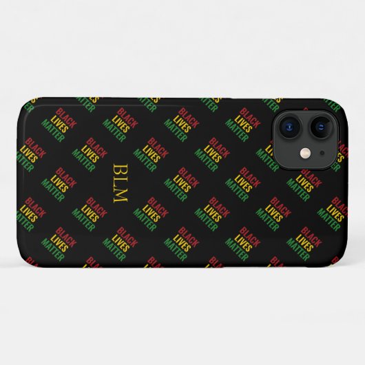 Black Lives Materie BHM Monogramm Case-Mate iPhone Hülle (Rückseite (Horizontal))