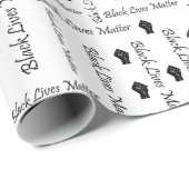 Black Lives Materie BLM Afro American Protest Geschenkpapier (Rolleneckpunkt)