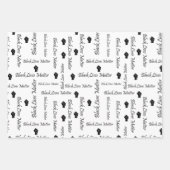 Black Lives Materie BLM Afro American Protest Geschenkpapier Set (Vorderseite 3)