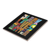 Black Lives Materie BLM Diversity Mural Schwarz H Fliese (Seite)