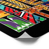 Black Lives Materie BLM Diversity Mural Schwarz H Poster (Ecke)