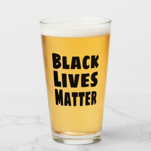 Black Lives Materie BLM Glas (Vorne (Gefüllt))