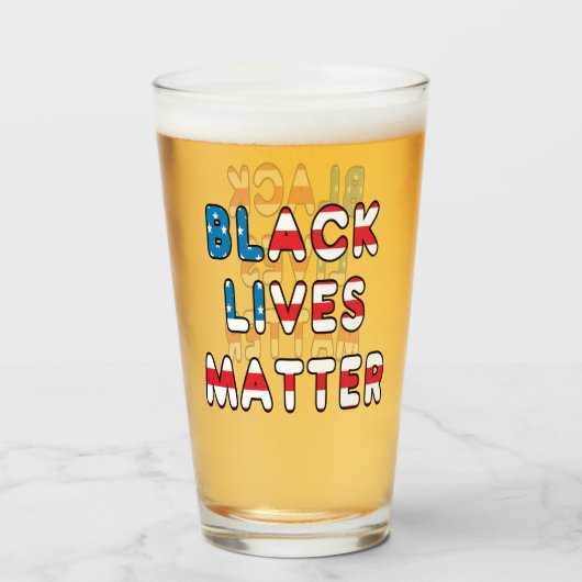 Black Lives Materie BLM Glas (Vorne (Gefüllt))