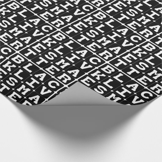 Black Lives Materie BLM in Square Pattern Geschenkpapier (Ecke)