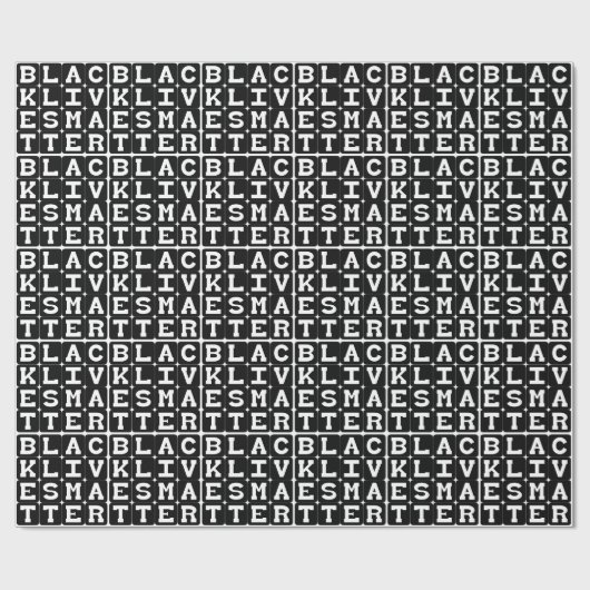 Black Lives Materie BLM in Square Pattern Geschenkpapier (Flach)