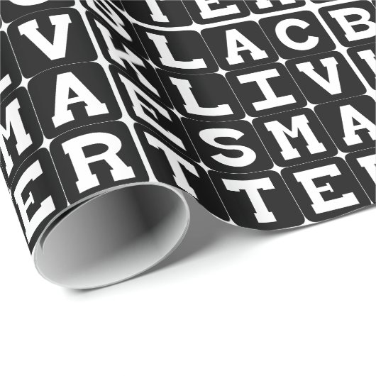 Black Lives Materie BLM in Square Pattern Geschenkpapier (Rolleneckpunkt)