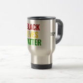 BLACK LIVES MATERIE BLM Monogramm Reisebecher (VorderseiteRechts)