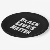Black Lives Materie BLM Pappteller (Schrägansicht)