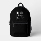 Black Lives Materie | BLM Race Equality Modern Bedruckter Rucksack (Vorderseite)
