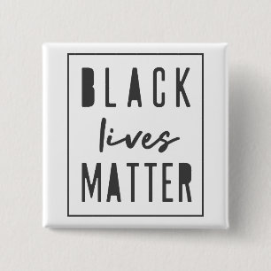 Black Lives Materie   BLM Race Equality Modern Button