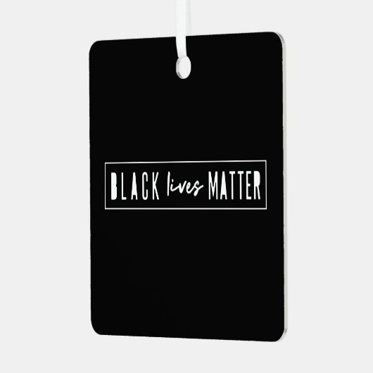 Black Lives Materie | BLM Race Equality Modern Ornament Aus Metall (Vorderseite links)