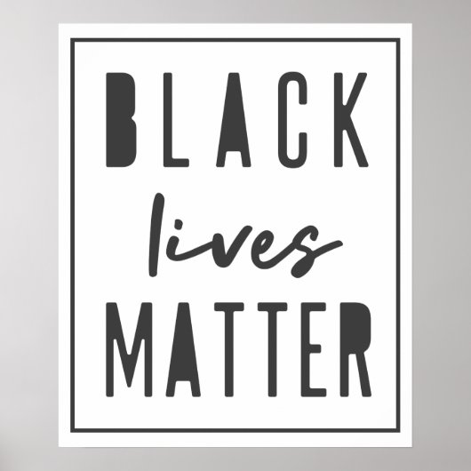 Black Lives Materie | BLM Race Equality Modern Poster (Vorne)