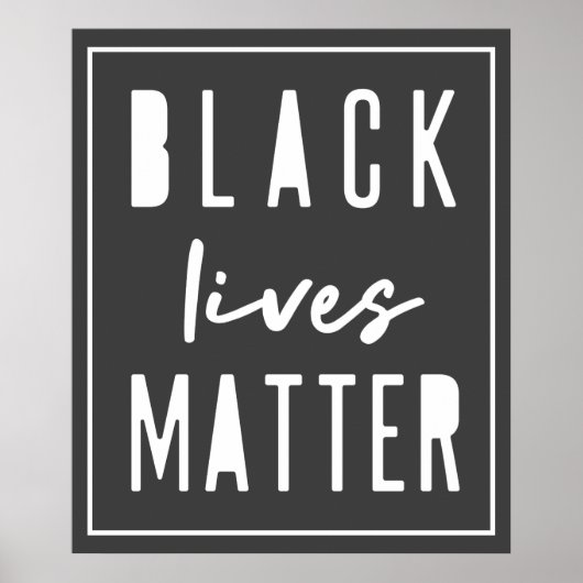 Black Lives Materie | BLM Race Equality Modern Poster (Vorne)