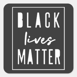 Black Lives Materie   BLM Race Equality Modern Quadratischer Aufkleber