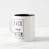 Black Lives Materie | BLM Race Equality Modern Zweifarbige Tasse (Vorderseite Links)