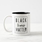 Black Lives Materie | BLM Race Equality Modern Zweifarbige Tasse (Links)