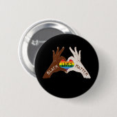Black Lives Materie - BLM Regenbogen Button (Vorne & Hinten)