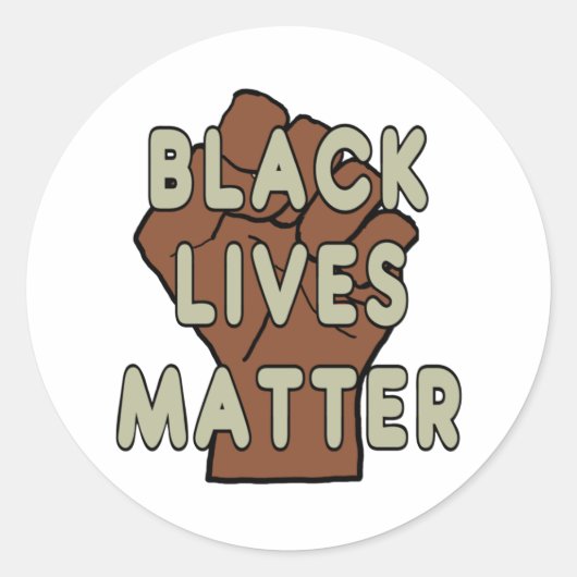 Black Lives Materie BLM Runder Aufkleber (Vorderseite)