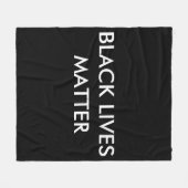 Black Lives Materie Custom Fleece Blanket, BLM (Vorderseite (Horizontal))