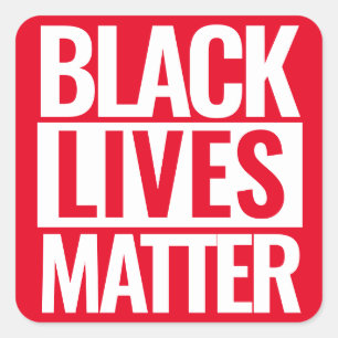 Black Lives Materie Custom Red Quadratischer Aufkleber