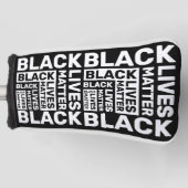 Black Lives Materie einfache weiße Typografie Golf Headcover (Vorderseite)