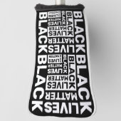 Black Lives Materie einfache weiße Typografie Golf Headcover (Rotieren 90)