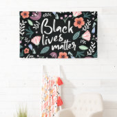 Black Lives Materie Floral Banner (Insitu)