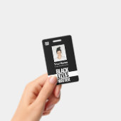 Black Lives Materie Foto, Bar Code, Logo, Name Ausweis (Handheld)