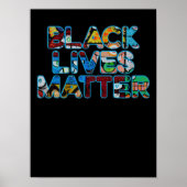 Black Lives Materie Graffiti Equality empowered Poster (Vorne)