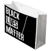 Black Lives Materie Große Geschenktüte (Vorderseite Schrägansicht)