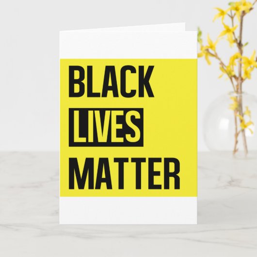 Black Lives Materie Karte (Gelbe Blume)