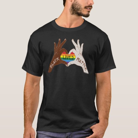 Black Lives Materie - Liebe blm Regenbogen T-Shirt (Vorderseite)
