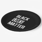 Black Lives Materie Pappteller (Schrägansicht)