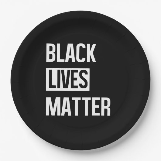Black Lives Materie Pappteller (Vorderseite)