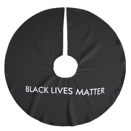 Black Lives Materie Polyester Weihnachtsbaumdecke (Vorderseite)