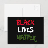 Black Lives Materie Postcard Postkarte (Vorne/Hinten)